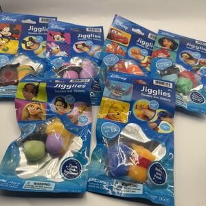 Complete set (12) DISNEY JIGGLIES Squeezy Stretchy New Sealed